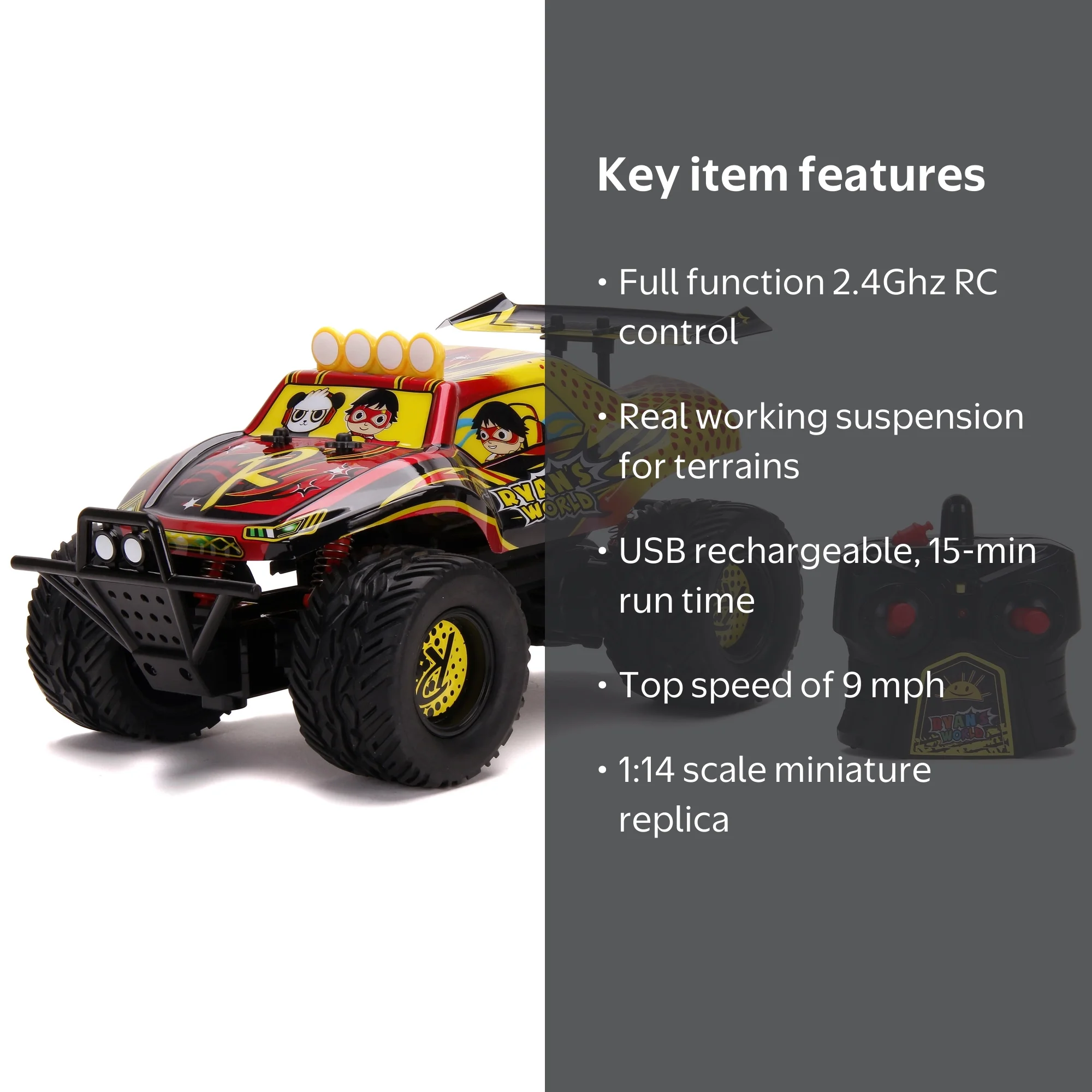 Ryan's World Jada Toys 1:14 Scale RC Buggy - Walmart.com