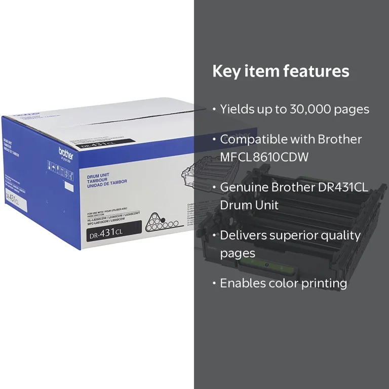 Brother, Drum Unit, Yields Up to 30,000 Pages, Color - Walmart.com