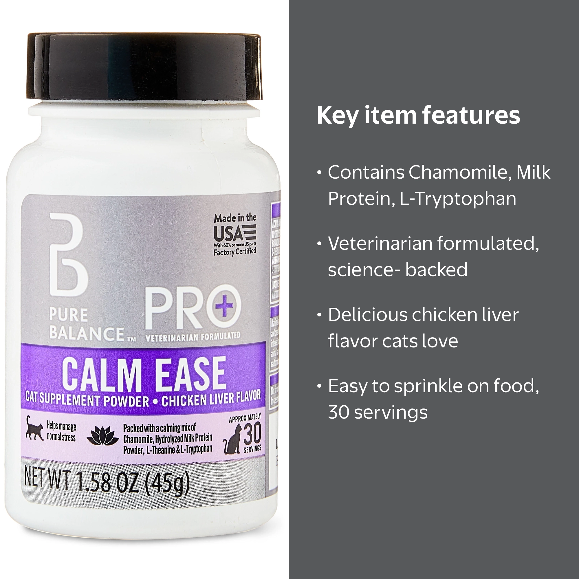 Pure Balance Calm Ease for Cats Veterinarian Formulated Chicken