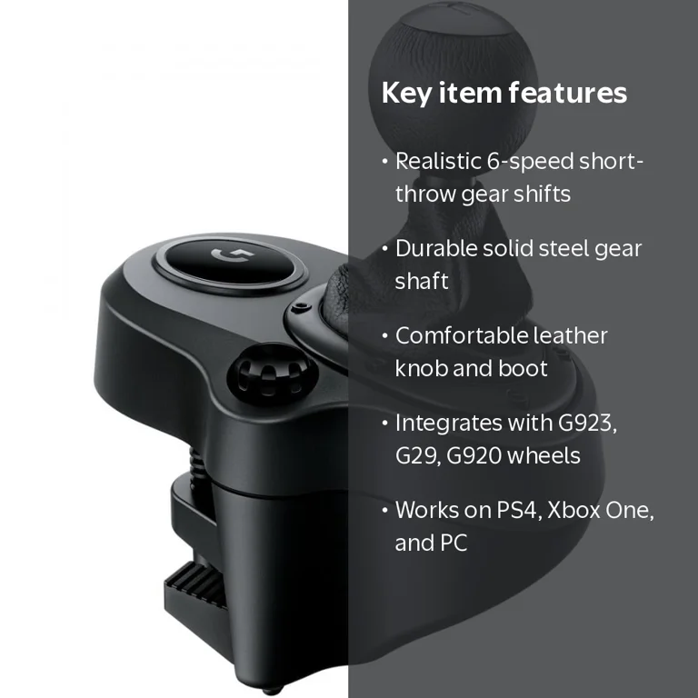 Logitech, Driving Force Shifter, Black, 6-speed short-throw