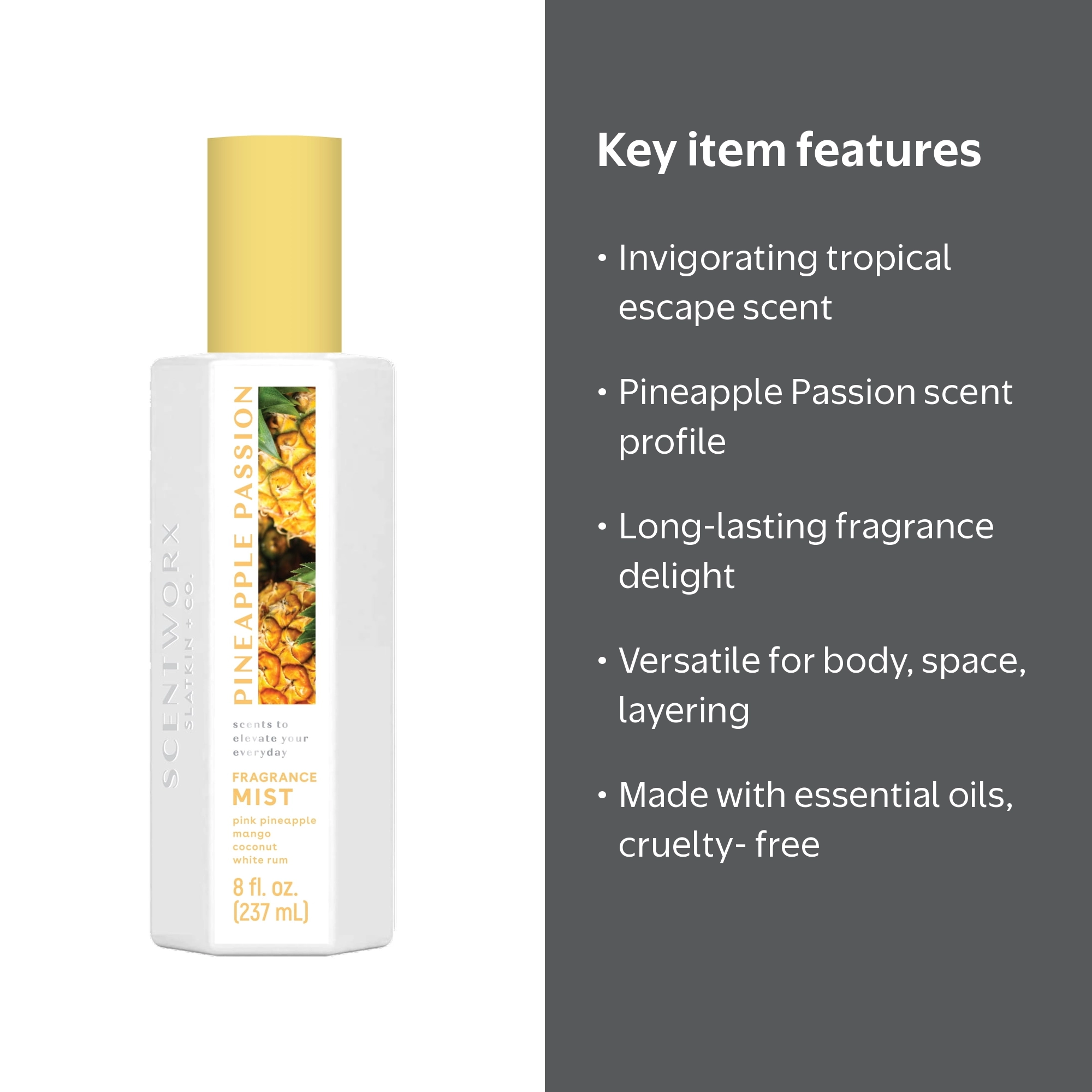 ScentWorx Pineapple Passion Fragrance Mist 8 oz Tropical Fruit