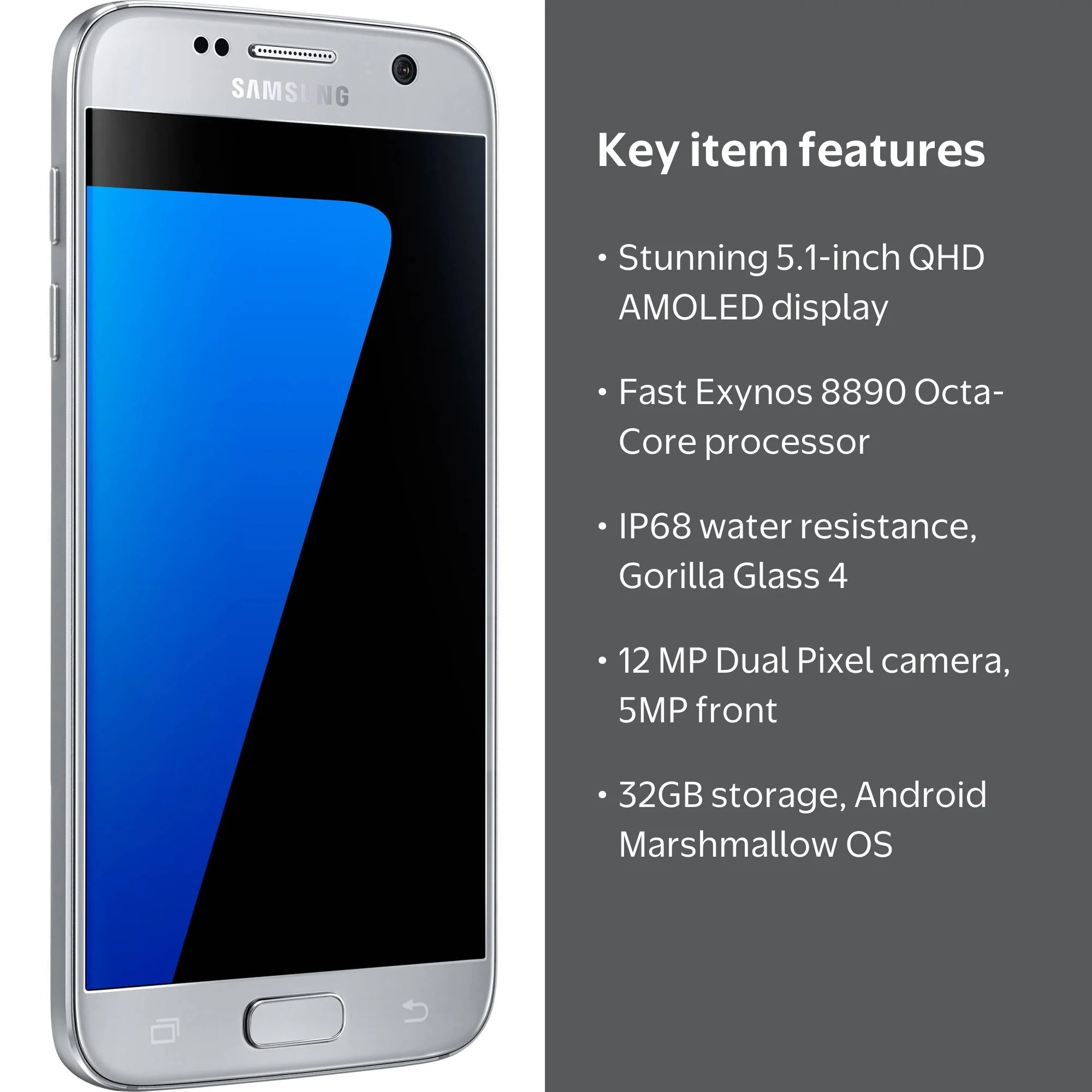 SAMSUNG Galaxy S7 32GB Unlocked Smartphone, Silver - Walmart.com