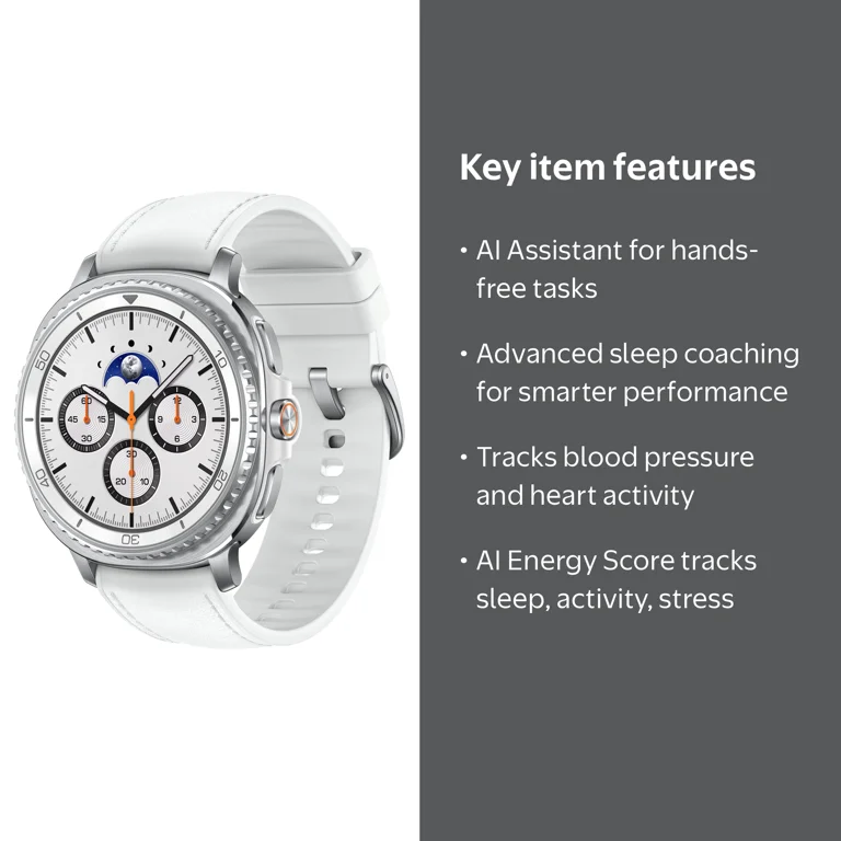 Samsung, Galaxy Watch8 Classic Smart Watch, 46mm, White - Walmart.com