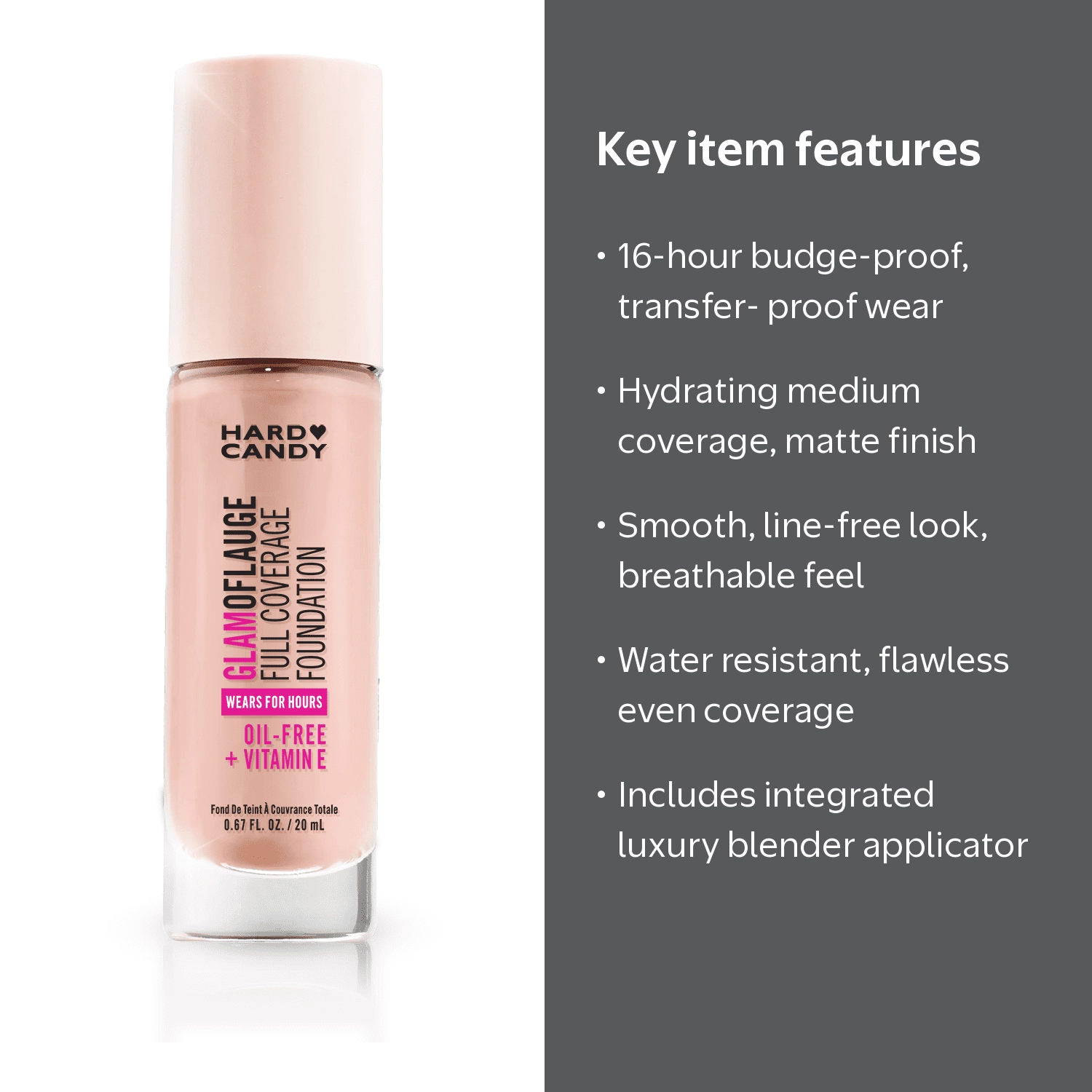 Hard Candy Glamoflauge Full Coverage Foundation,1504 Buff