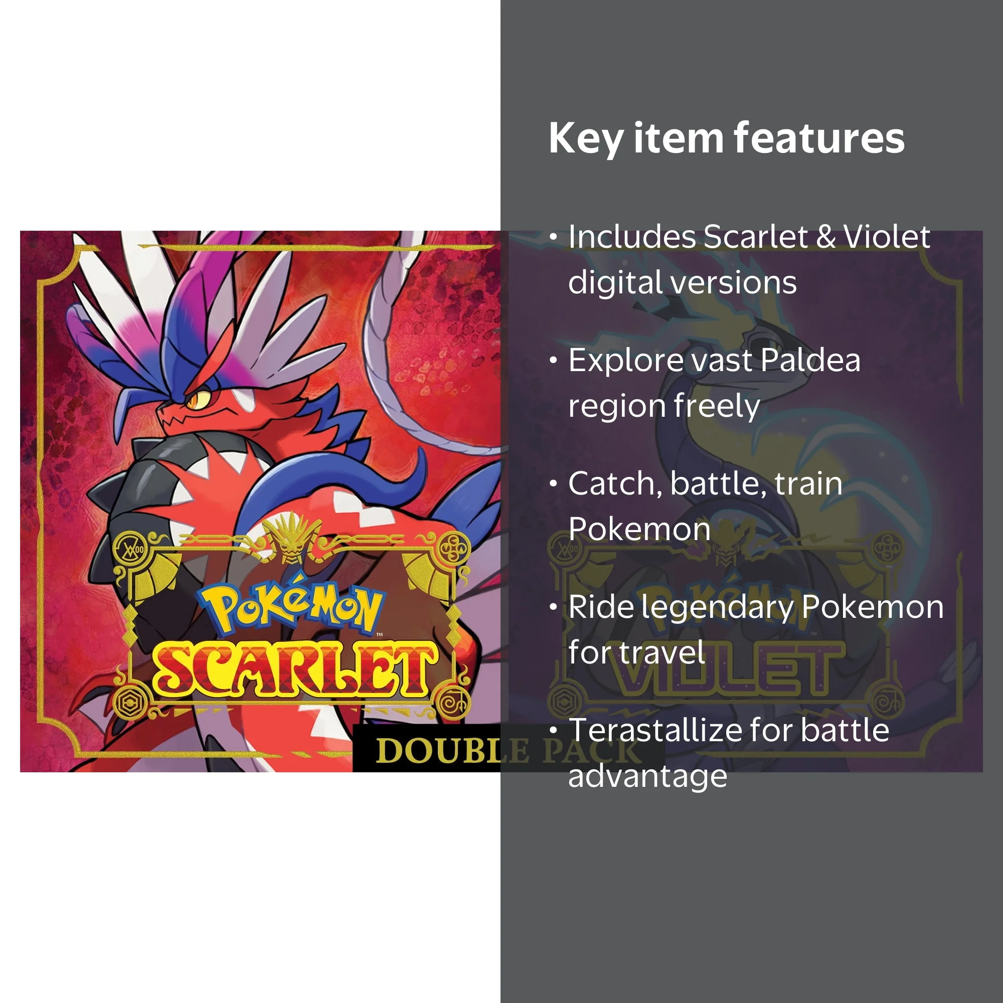 Pokémon Scarlet & Pokémon Violet Double Pack - Nintendo Switch