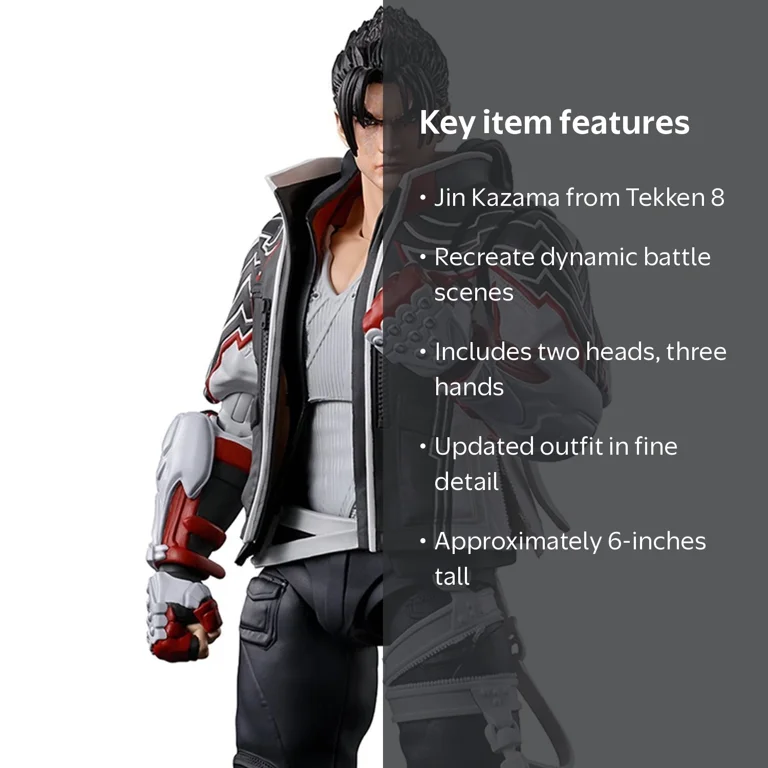 Tekken 8 Jin Kazama S.H.Figuarts Action Figure, 6-inch - Walmart.com