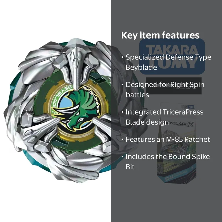 Takara Tomy Beyblade X BX-44 TriceraPress M-85BS (Japan Import