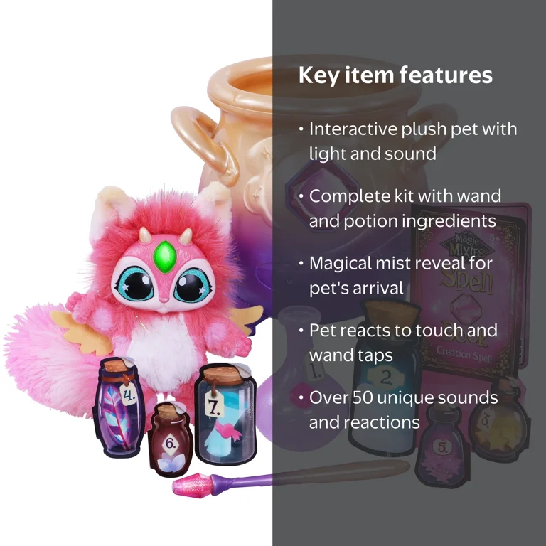 Magic Mixies Magical Misting Cauldron with Animated Life-Like Pink