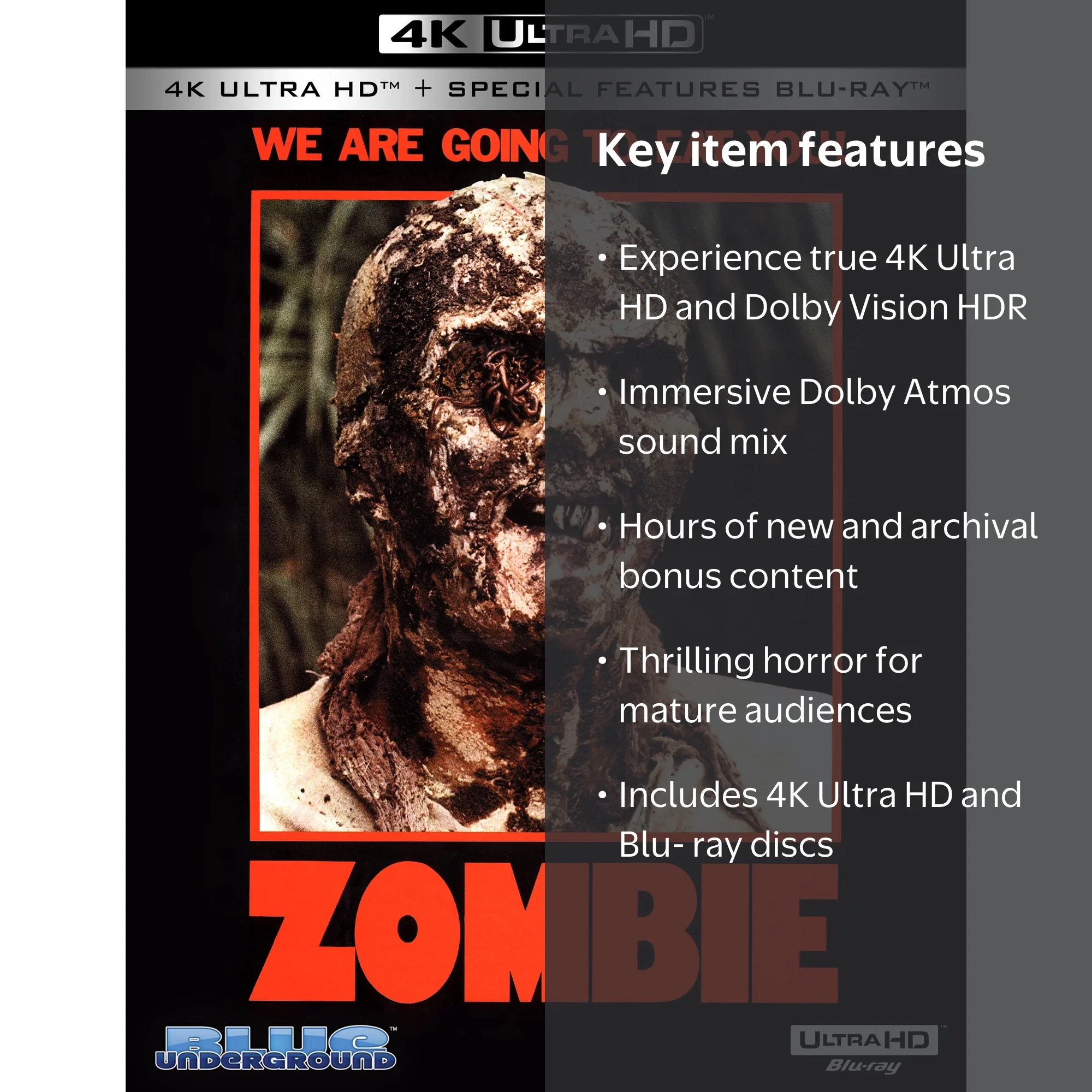 Blue Underground Zombie (4K Ultra HD, Blu-ray) [1979] - Walmart.com