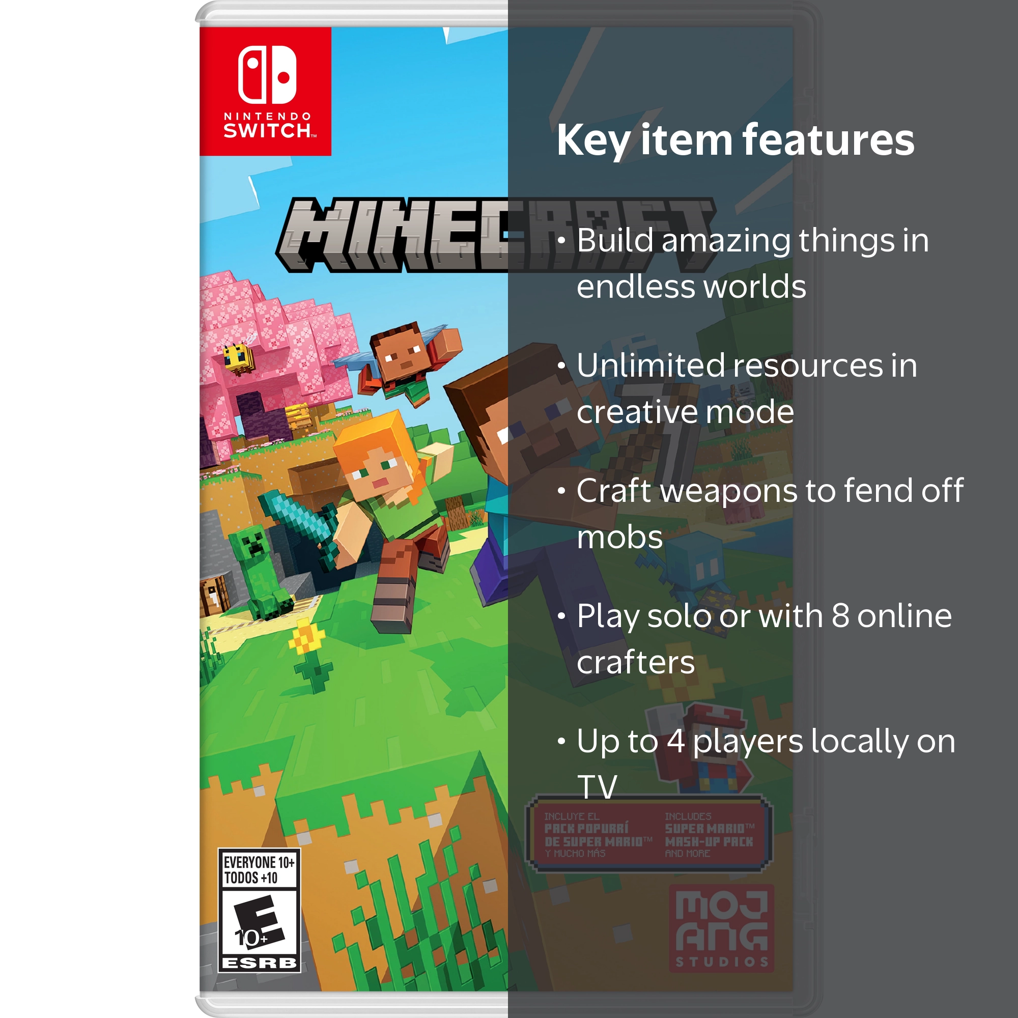Nintendo, Minecraft Video Game for Nintendo Switch, with Super