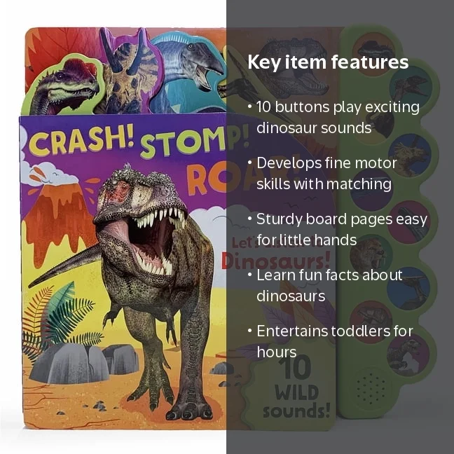 Crash! Stomp! Roar!: Let's Listen to Dinosaurs!, (Board Book