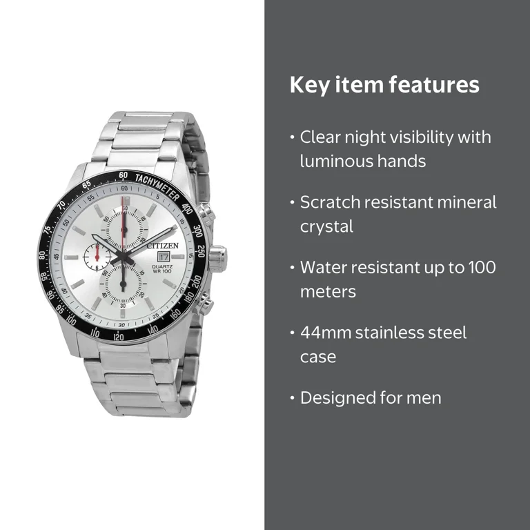 Citizen Chronograph Quartz White Dial Men's Watch AN3680-50A