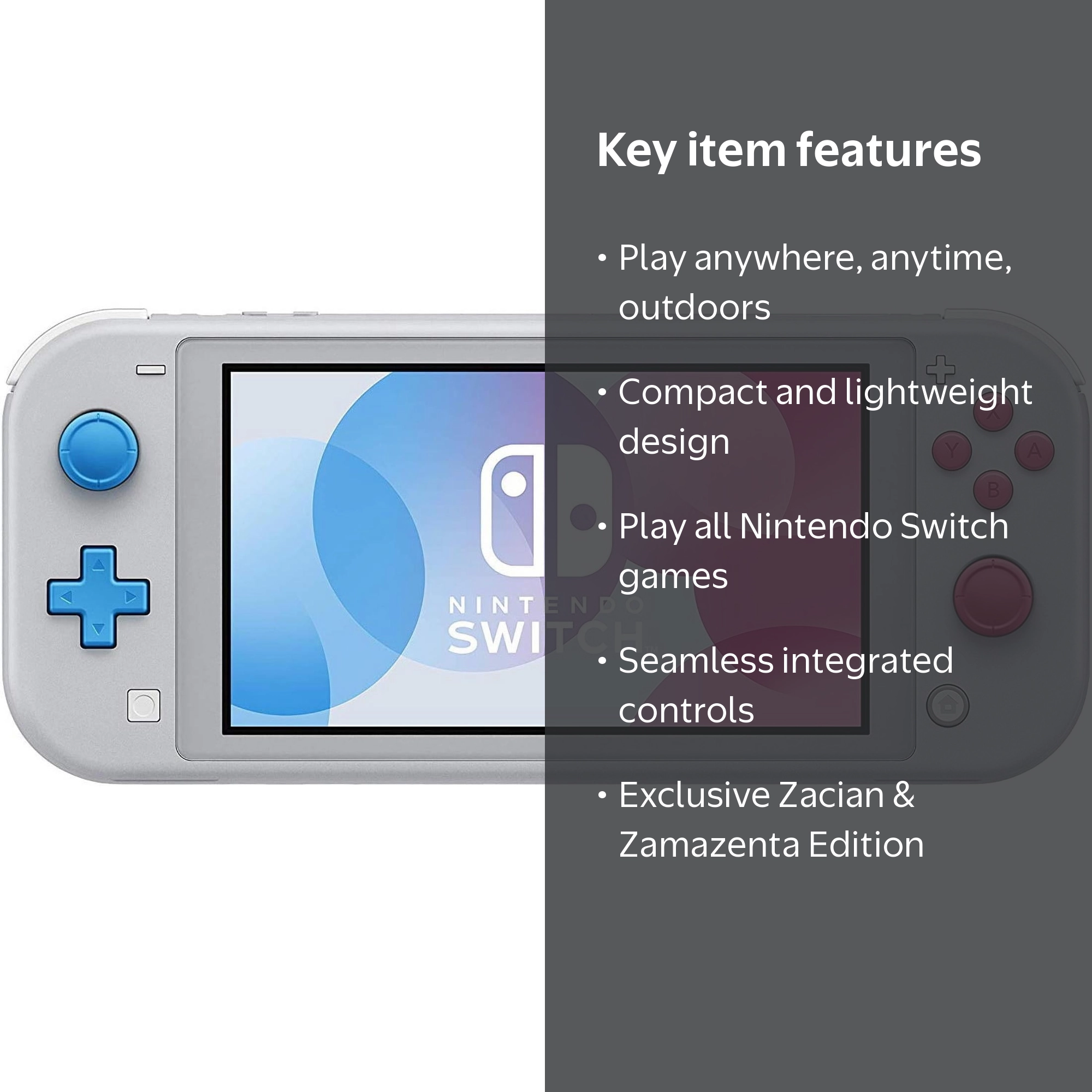 Nintendo Switch Lite, Zacian & Zamazenta Edition - New Compact