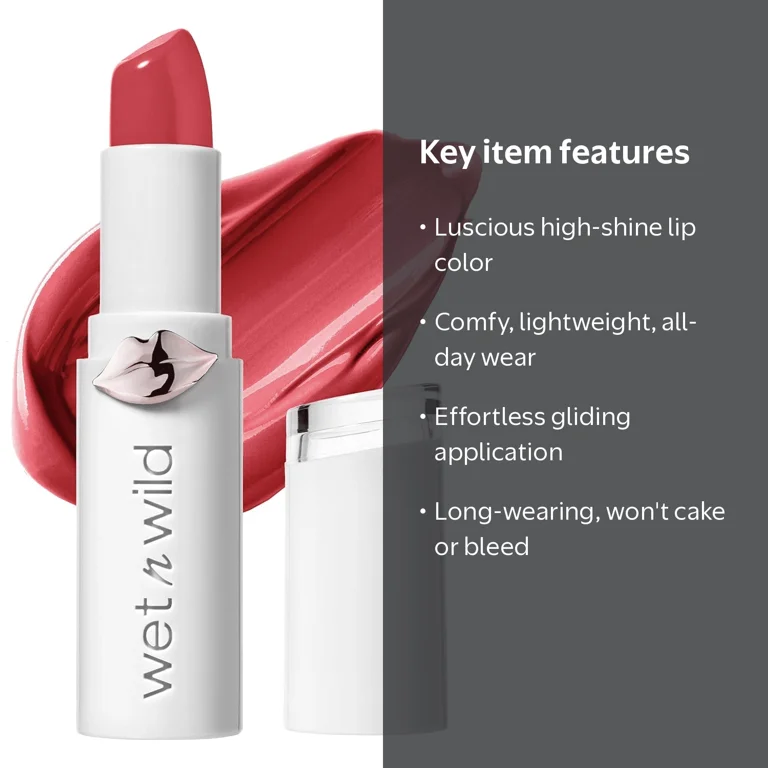 wet n wild, Mega Last High-Shine Lip Color, Strawberry Lingerie