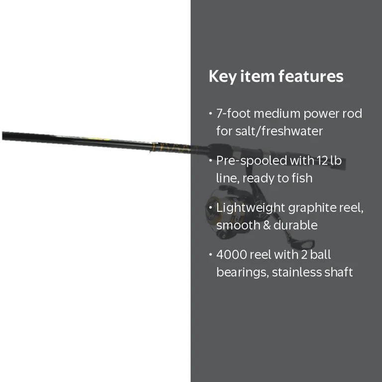 Tsunami Citadel Spinning Fishing Combo 7' Medium Power – 4000 Size
