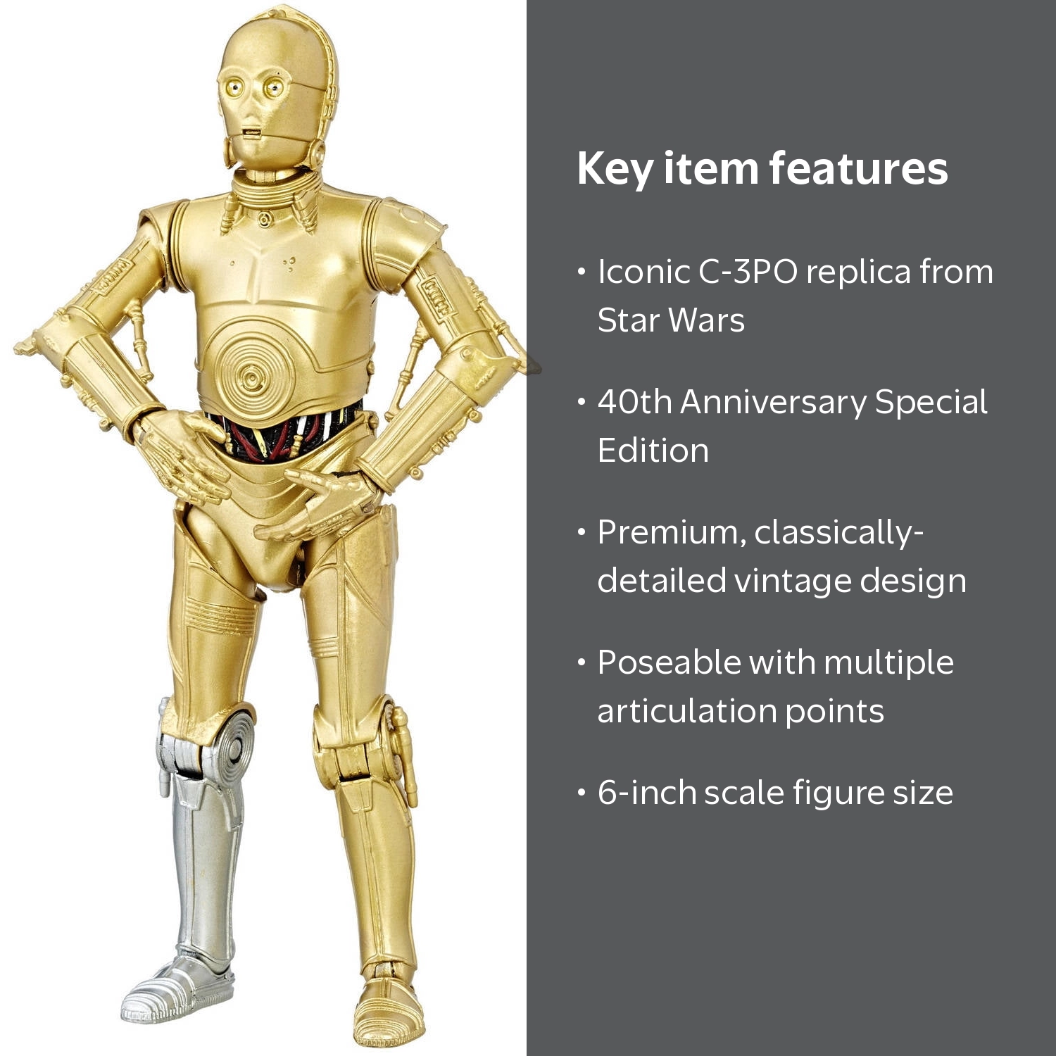 Star Wars theBlack Series 40th Anniversary C-3PO - Walmart.com