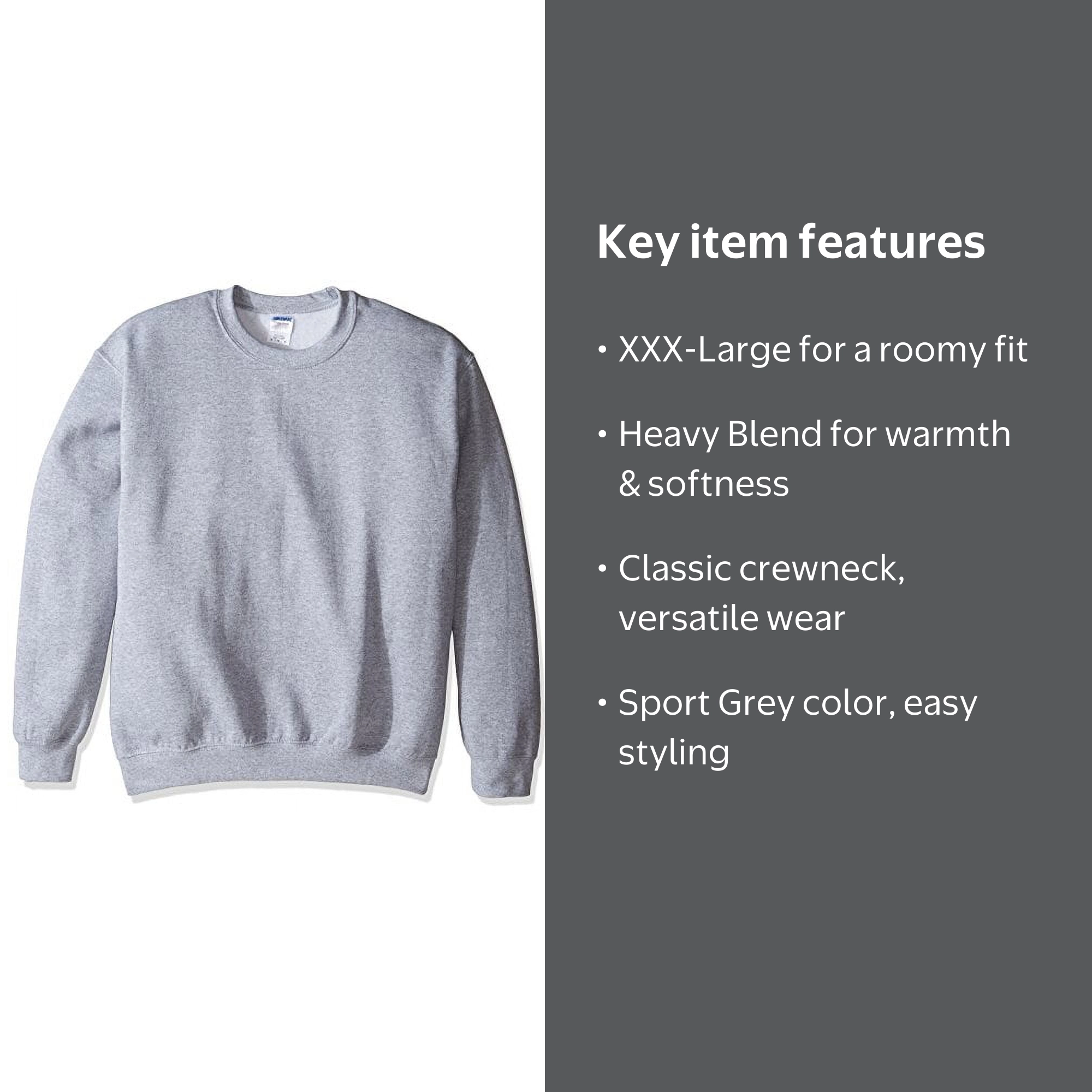 Gildan Men's Heavy Blend Crewneck Sweatshirt - XXX-Large - Sport