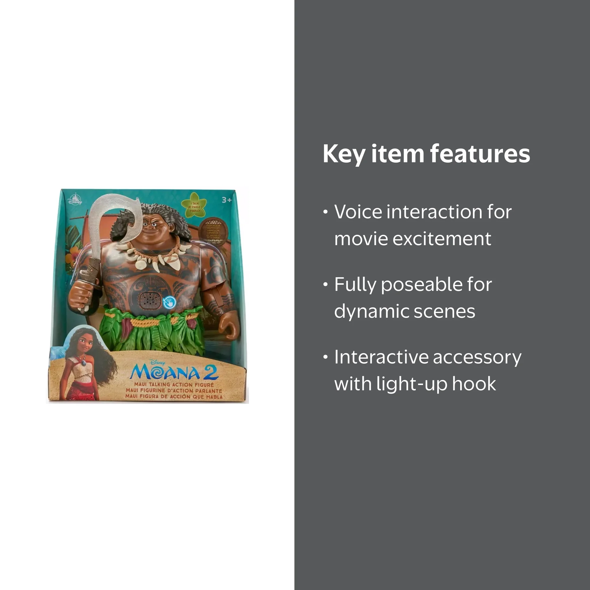 Disney Moana 2 Maui Talking Action Figure - Walmart.com