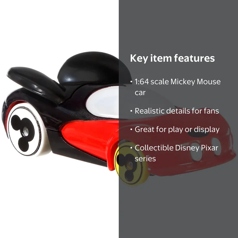 Hot Wheels, Disney Mickey Mouse Character Car, 1:64 scale