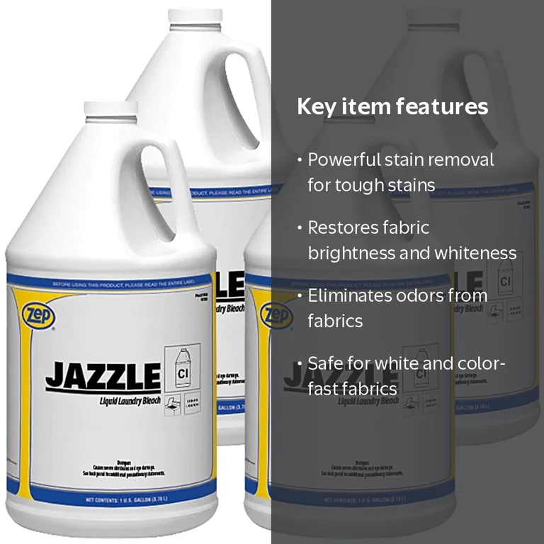 Zep Jazzle Liquid Chlorine Bleach - 1 Gallon (Case of 4) 540824