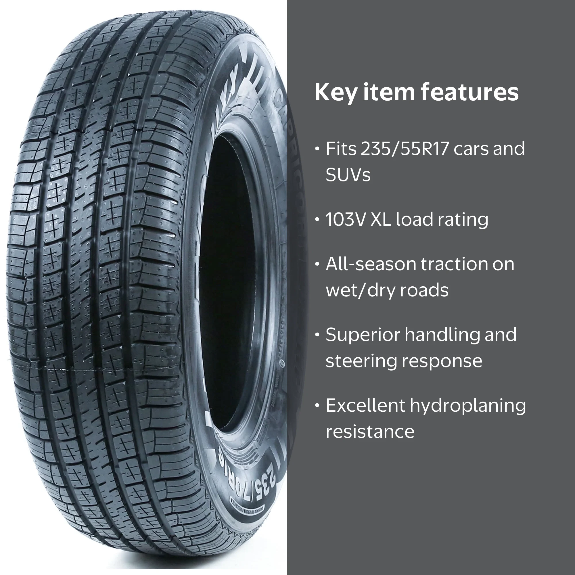 Evoluxx, Passenger Tire, 235/55R17 103V XL, All-Season Performance