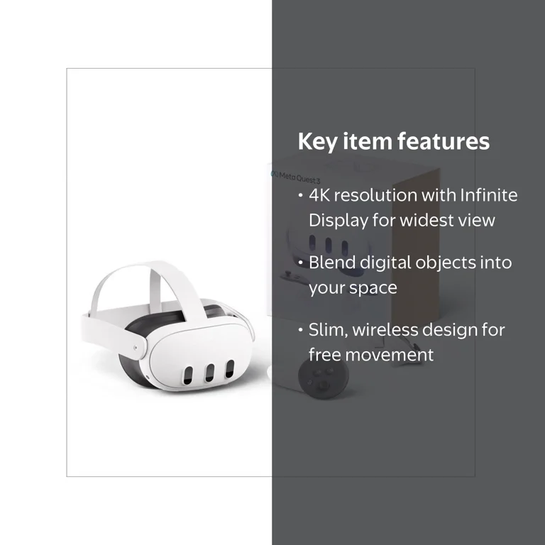 Meta Quest 3 - 128GB, Mixed Reality Headset with Powerful
