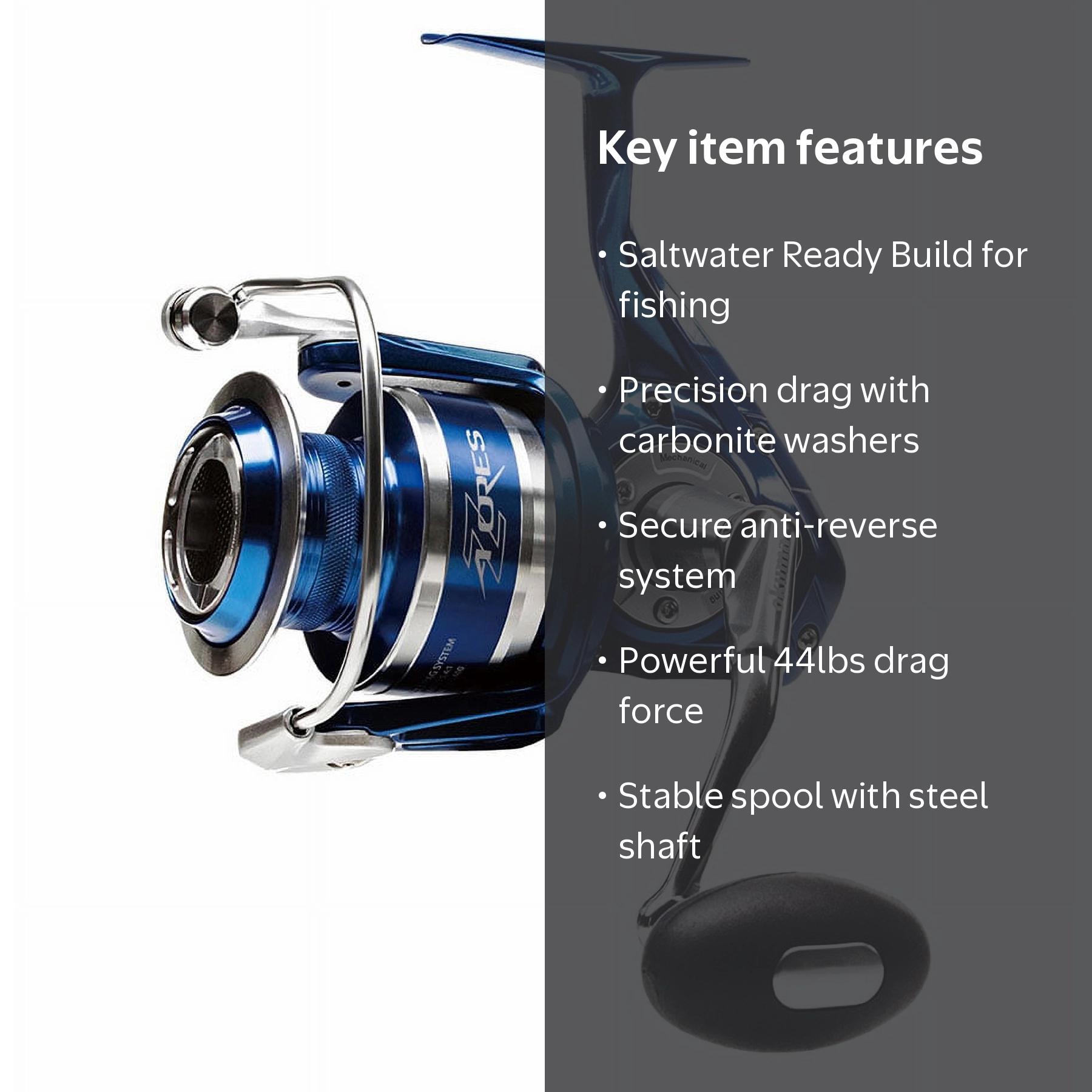 Okuma Blue Azores 14000 Saltwater Spinning Fishing Reel 5.4:1