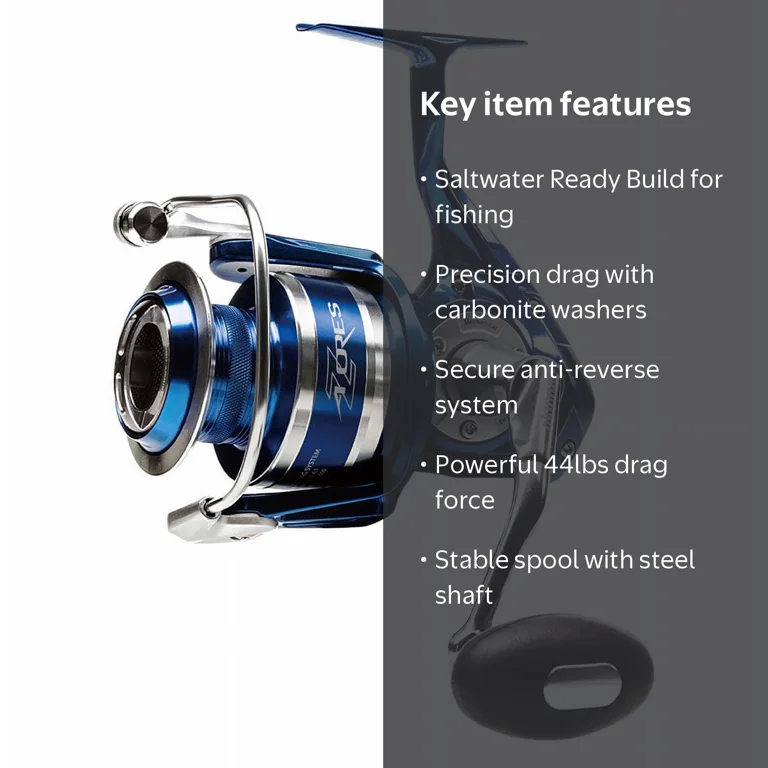 Okuma Blue Azores 14000 Saltwater Spinning Fishing Reel 5.4:1