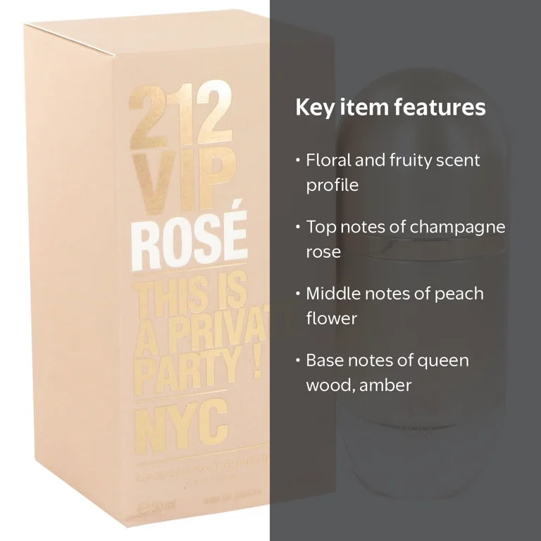 Carolina Herrera, Eau De Parfum Spray, 1.7 oz, 212 VIP Rose for