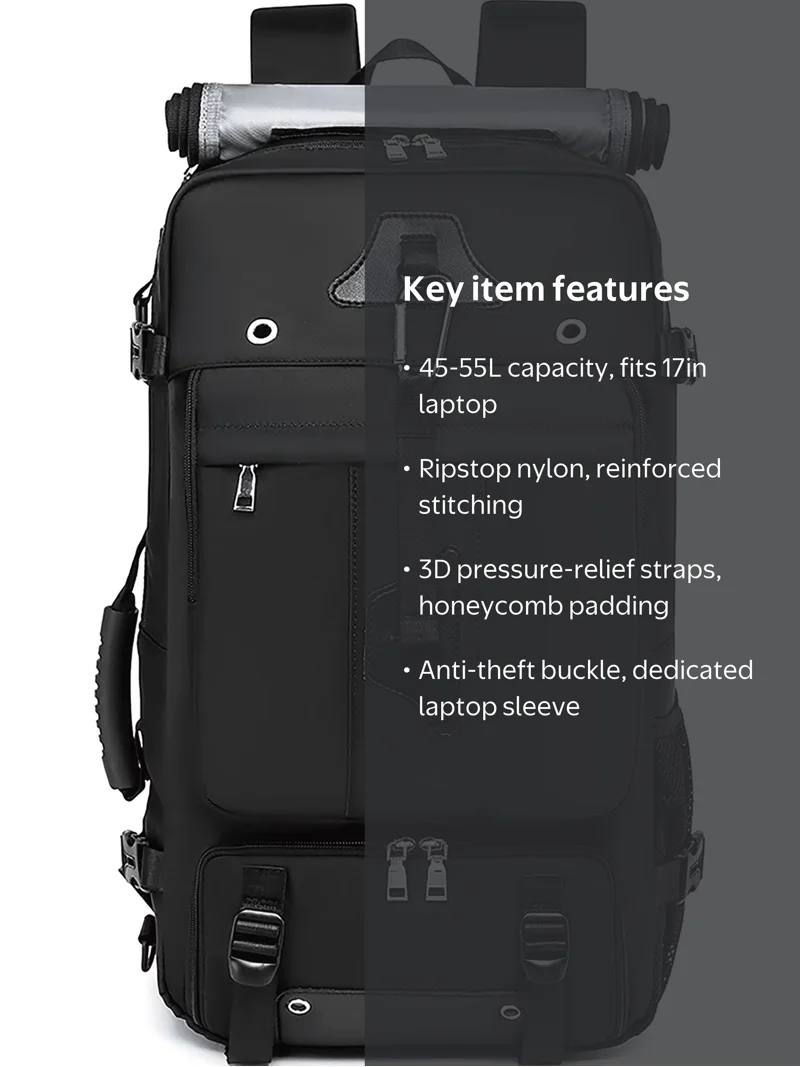 backpack travel supplier Ridge Collection Cruiser a loop for holding glasses on shoulder straps travel backpack Suppliers, Wholesale travel
