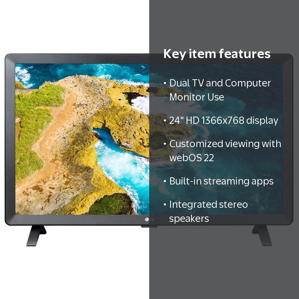 LG, HD Smart LED TV Monitor, 24