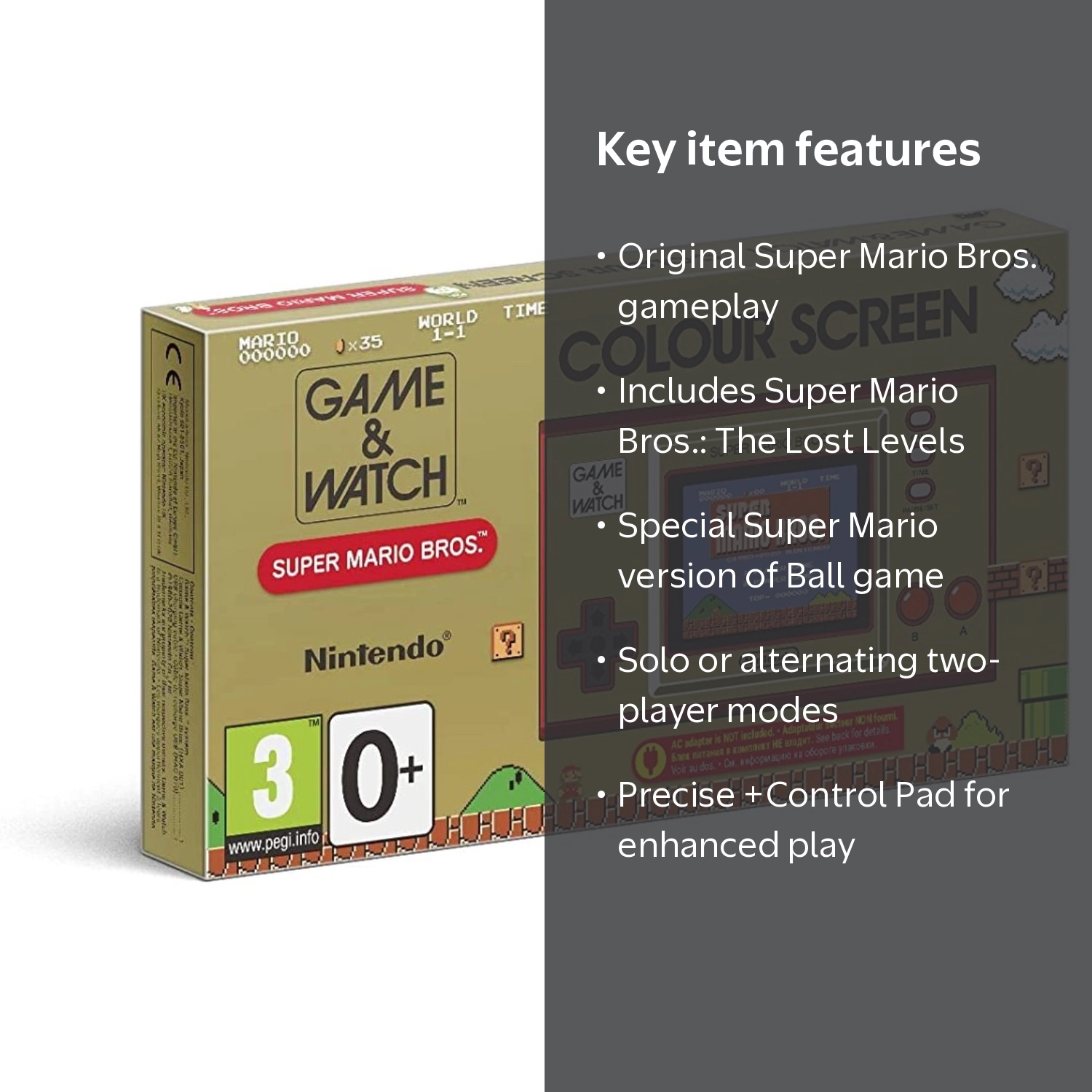 Nintendo Super Mario Bros Game & Watch, EU Packaging, 35th