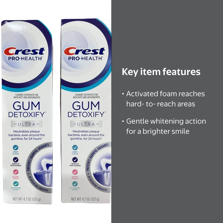 Crest Gum Detoxify Ultra Toothpaste, Deep Clean, Gentle Whitening