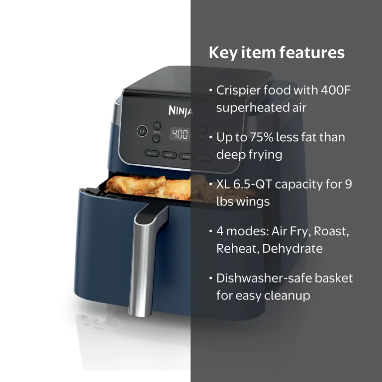 Ninja Air Fryer Pro XL 6.5-Qt, 4-in-1, Air Crisp Technology