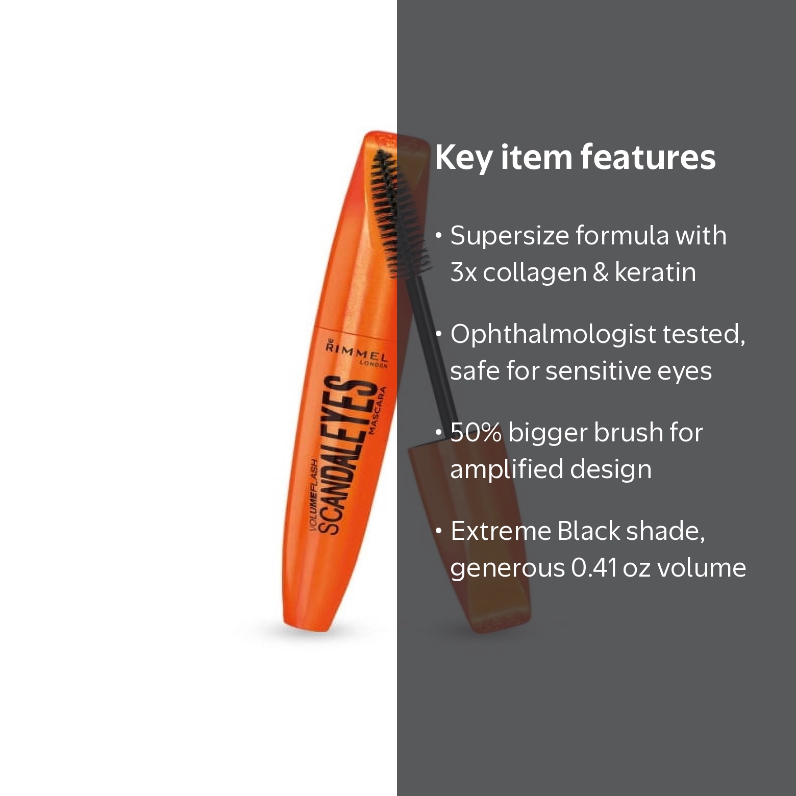 Rimmel, Mascara, 0.41 oz, Extreme Black, Lash Lengthening