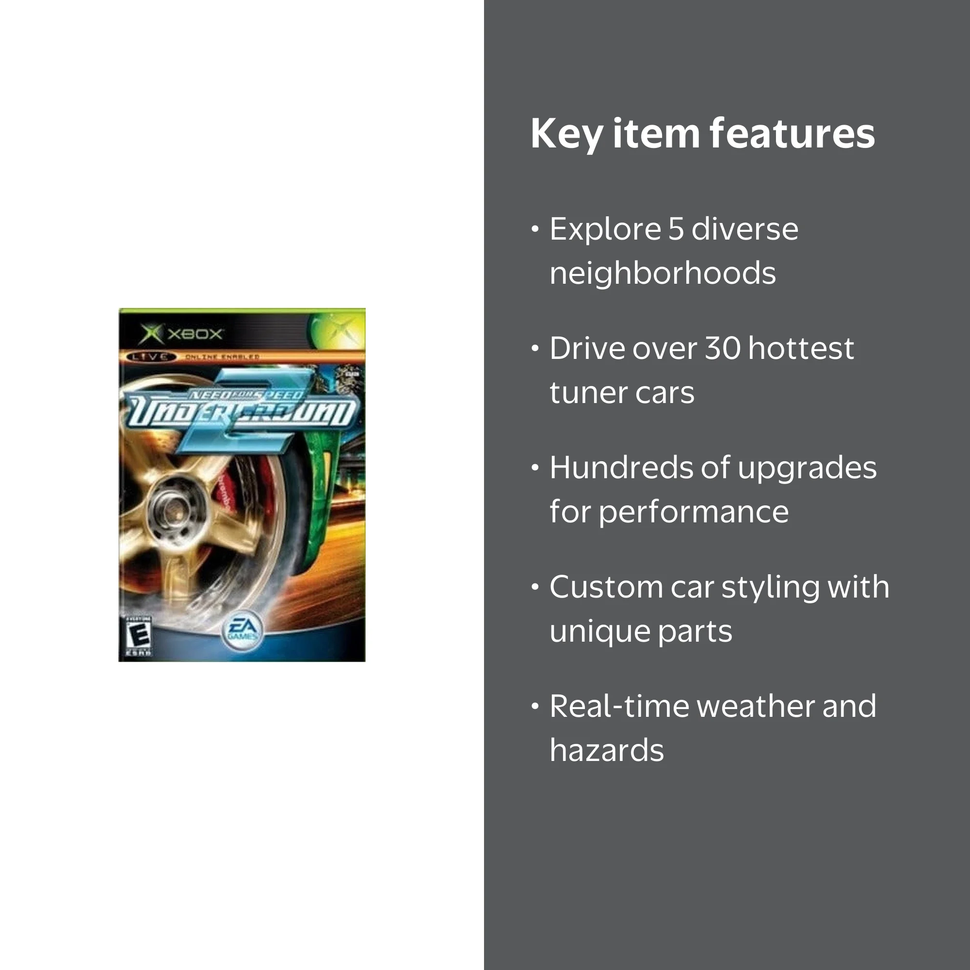 Electronic Arts, Need for Speed Underground 2 - Xbox game