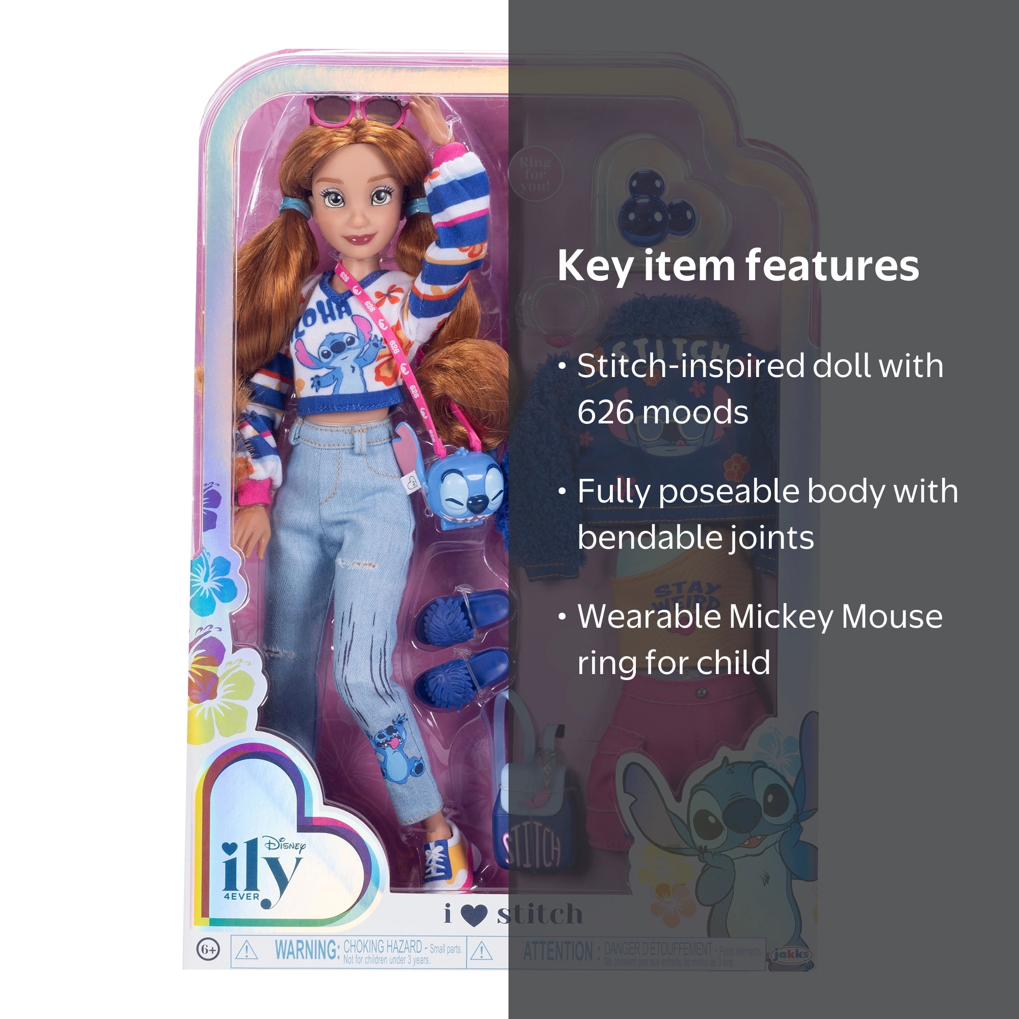 Disney ILY 4EVER Doll, Inspired by Stitch, Fully Poseable, Ages 6+