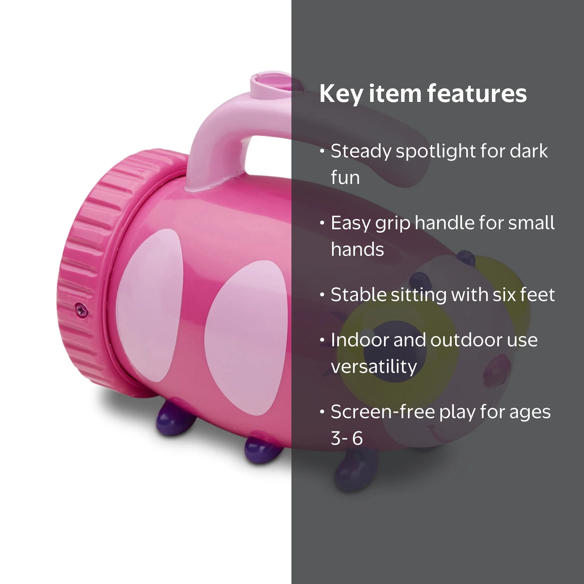 Melissa & Doug Sunny Patch Trixie Ladybug Flashlight, Easy-Grip