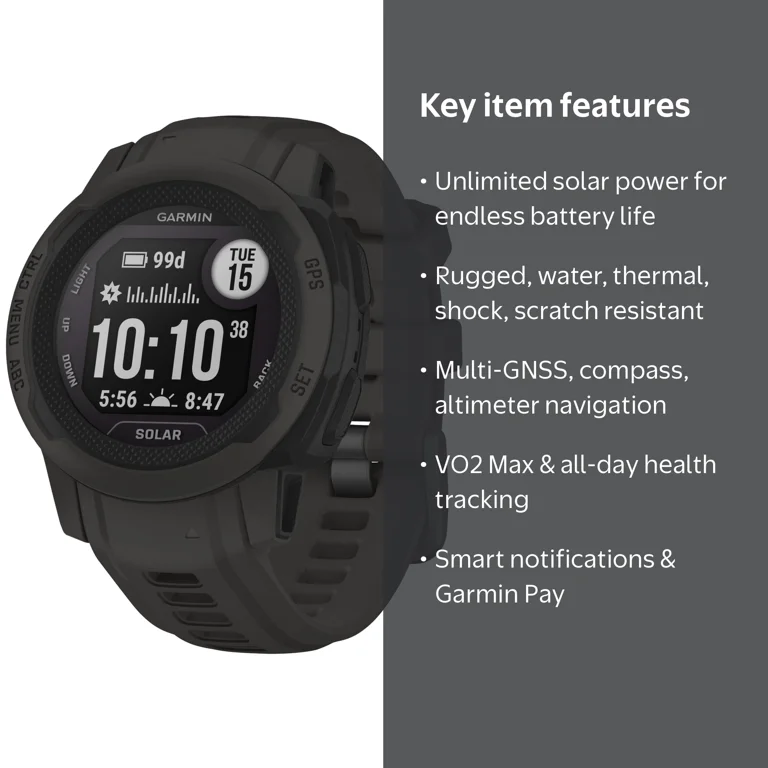Garmin Solar Standard Instinct 2S 40mm Rugged GPS Wrist Smartwatch