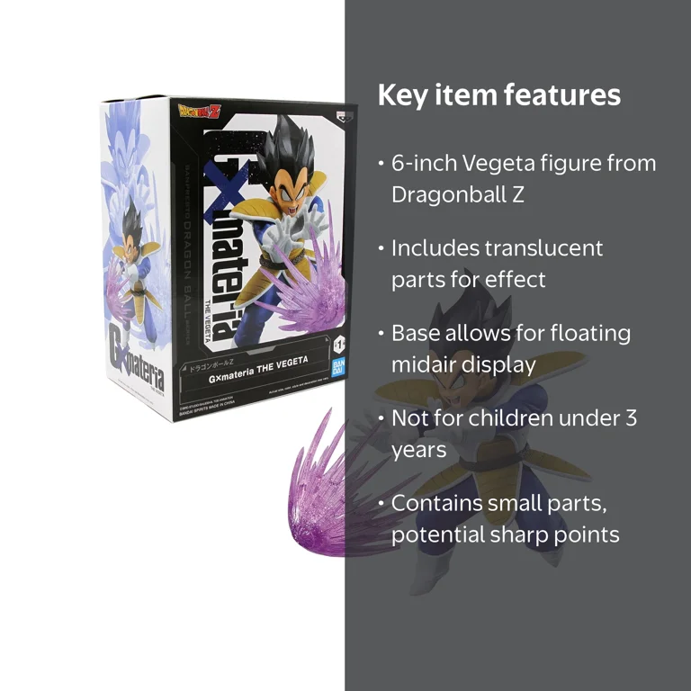 Banpresto Vegeta - DragonBall Z DBZ G x Materia Action Figure Toy