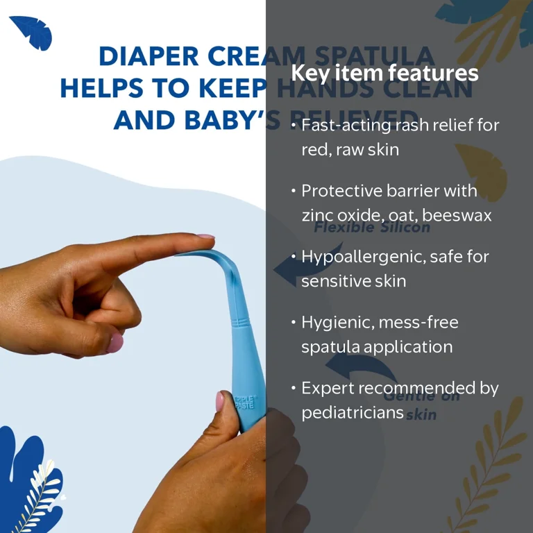 Triple Paste Zinc Oxide Diaper Rash Cream 8OZ + Spatula Bundle 1CT