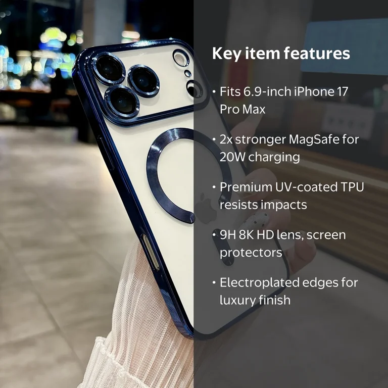 Dteck for iPhone 17 Pro Max Mangetic Case, Shockproof Camera Lens Dteck for iPhone 17 Pro Max Mangetic Case, Shockproof Camera Lens