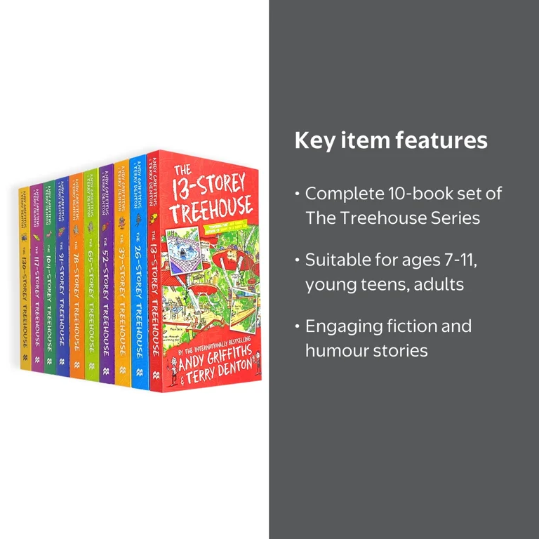 Andy Griffiths' Treehouse Story Series: 10 Book Collection Set