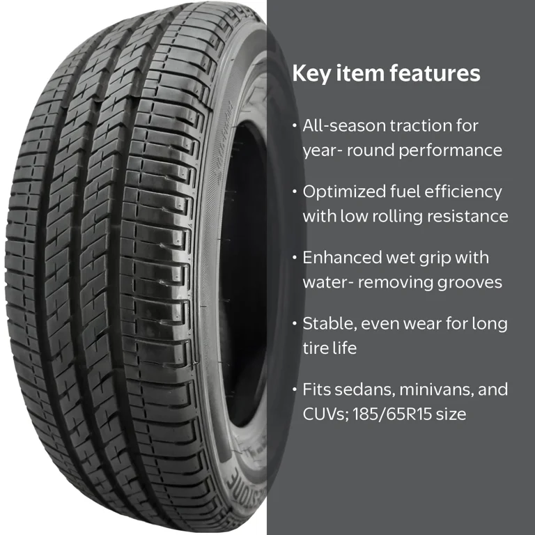 Bridgestone, Passenger Tire, 185/65R15 88H, All Season - Walmart.com