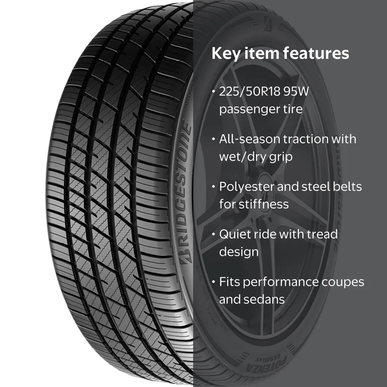 225/50R18夏タイヤ2022製 BRIDGESTON Rck0020 Bridgestone Potenza RE980AS+ Performance 225/50R18 95W Passenger