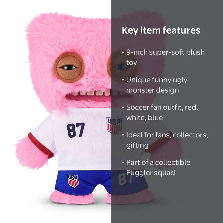 Fuggler, US Soccer Plush Collector Toy, Mr Buttons, Red - Walmart.com