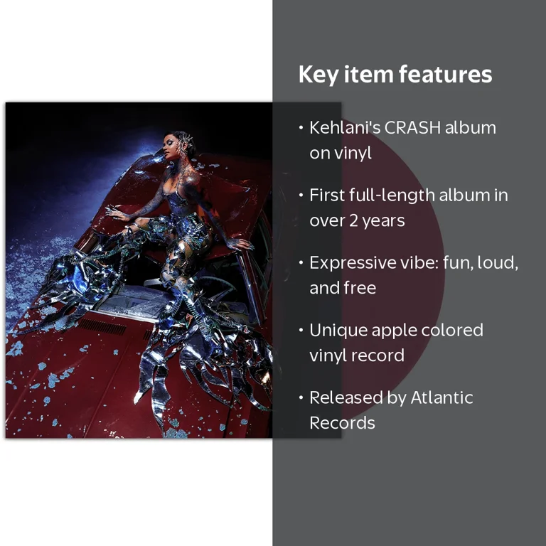 Atlantic, Vinyl Record, Kehlani - CRASH (Apple Color) LP - Walmart.com