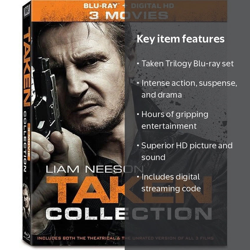 Taken: 3-Movie Collection (Blu-ray, Digital Code) (Standard