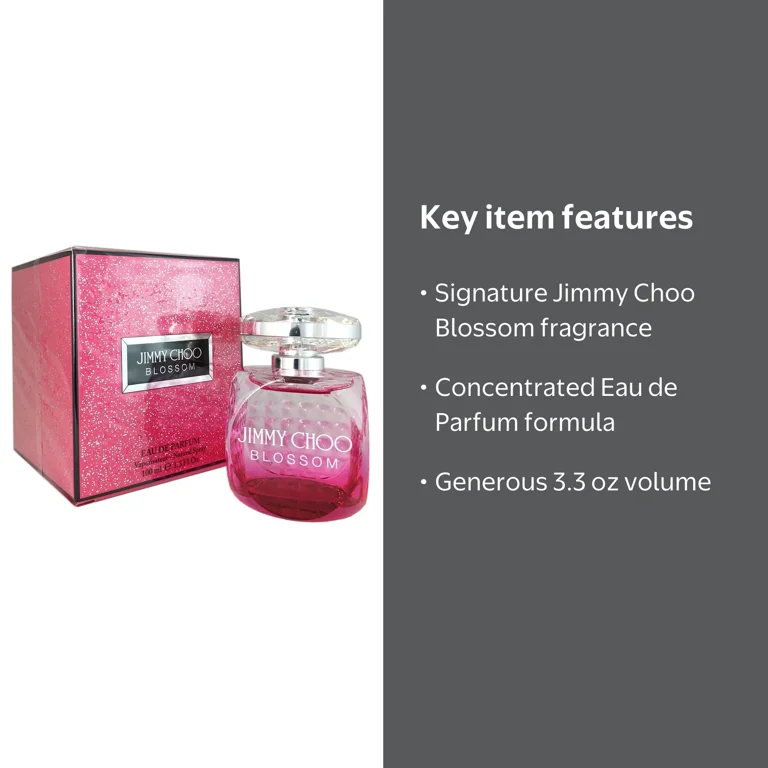 Jimmy Choo Blossom Floral Eau de Parfum, Rose Scented Perfume for