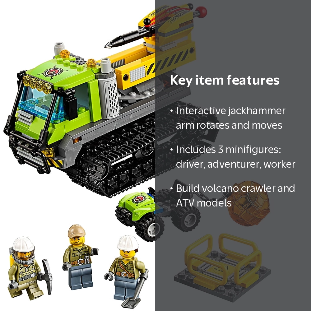 LEGO, Volcano Crawler, 60122, 324 Pieces, Includes Minifigures